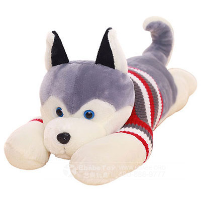 送女友哈士奇公仔布娃娃 可爱毛绒玩具 女生睡觉