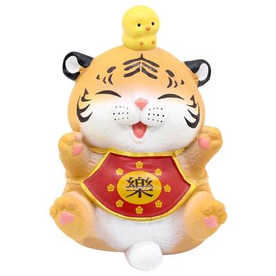 虎虎生威盲盒摆件新年国风招财吉祥老虎卡通动物公仔工艺礼品礼物