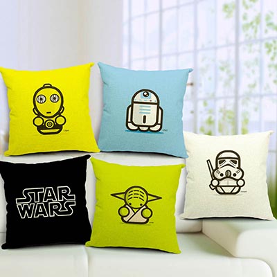 <b>星球大战黑武士棉麻抱枕 来图定制</b>