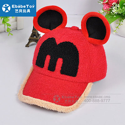 <b>儿童鸭舌帽 保暖毛绒卡通棒球帽 厂家定制</b>