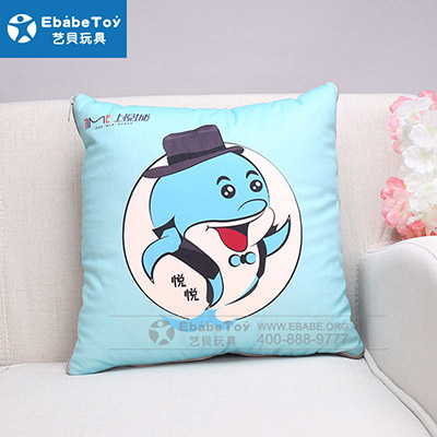 吉祥物抱枕被 卡通抱枕被厂家定做