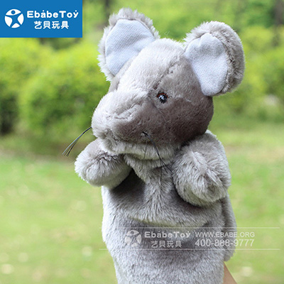 老鼠毛绒手偶 小动物手指玩偶 工厂定制