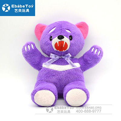 毛绒公仔 紫色小熊毛绒玩具 厂家定做