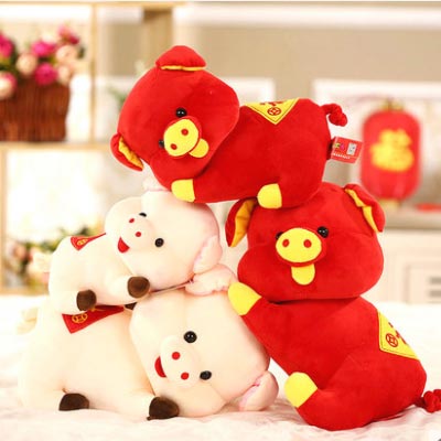 趴趴猪新年年会礼品玩偶布娃娃猪年吉祥物福猪毛绒玩具圣诞节礼物