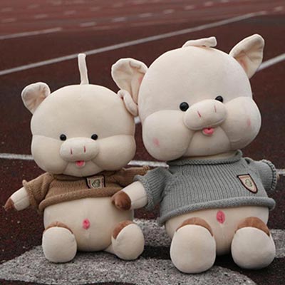 <b>可爱猪公仔毛绒玩具 毛衣猪玩偶睡觉抱枕</b>