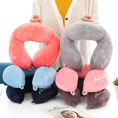 创意u形飞机旅行枕定制logo  旅游三宝护脖子u型枕颈枕