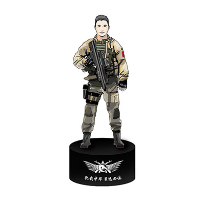 战狼2电影纪念品吴京塑胶玩偶定制