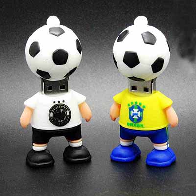 <b>实用商务礼品 足球公仔体育造型u盘定制</b>