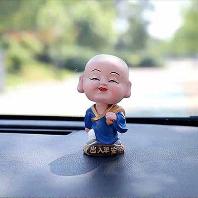 汽车摆件创意小沙弥可爱小和尚礼品定制