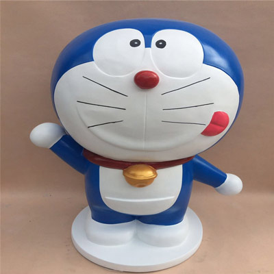 玻璃钢哆啦A梦游乐场所立偶