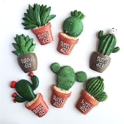 仙人掌绿色植物冰箱贴