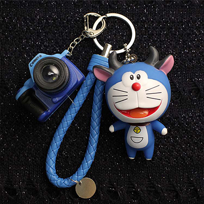 可爱机器猫钥匙扣