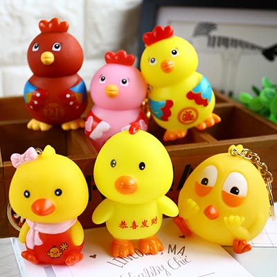 卡通挂饰搪胶小鸡挂饰订制