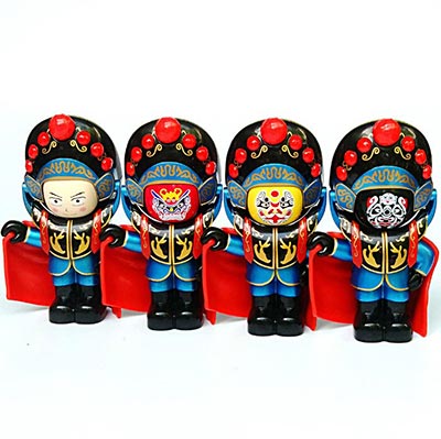 脸谱变脸搪胶彩绘挂饰订做