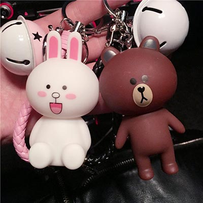 搪胶小熊钥匙扣挂饰定做