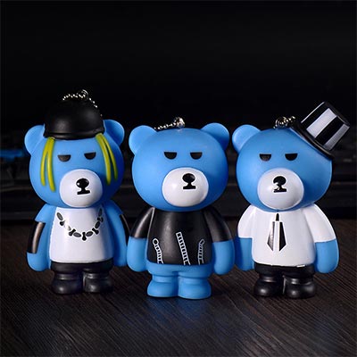 小熊手机挂饰搪胶订制