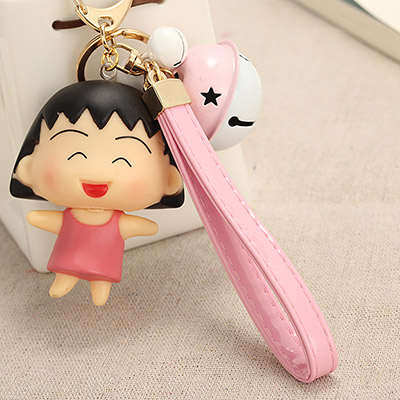 小丸子铃铛钥匙扣定做