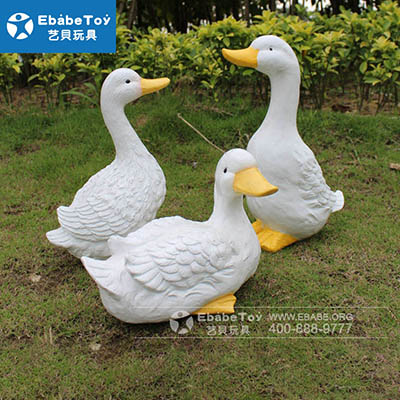 玻璃钢动物鸭子 工艺品摆件花园庭院雕塑