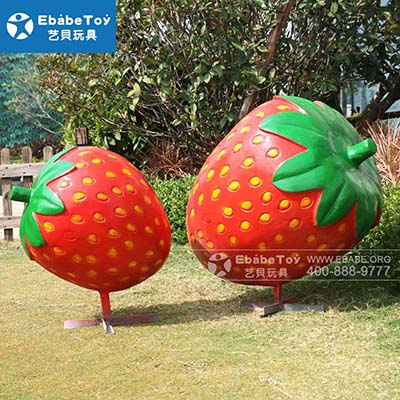 玻璃钢仿真草莓 水果雕塑工艺品