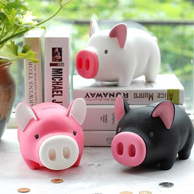 萌宠小猪猪仔硬币存钱罐储蓄罐 创意可爱卡通防