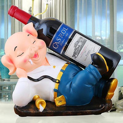 红酒架摆件 客厅饰品 店铺开张乔迁猪摆件