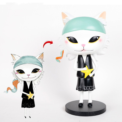 个性卡通形象树脂公仔定制可爱少女塑胶玩具摆件定做动漫手办订制