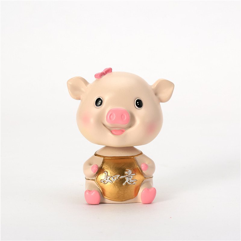 2020年12月 如意猪公仔树脂摆件定制