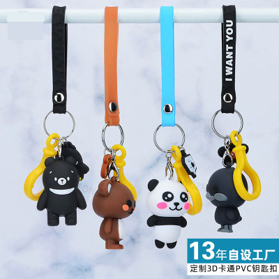 pvc3d立体公仔软胶钥匙扣 创意画橡胶钥匙扣硅胶礼品定制