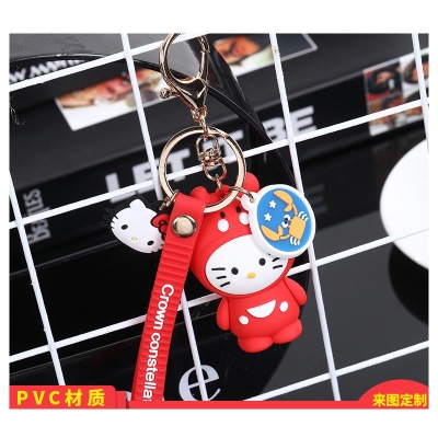 pvc卡通公仔定制软胶立体公仔钥匙扣挂件定做塑胶吉祥物公仔定制