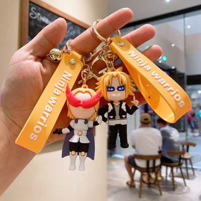 英雄学院卡通硅胶钥匙扣挂件可爱创意汽车钥匙链包包挂饰定制礼品
