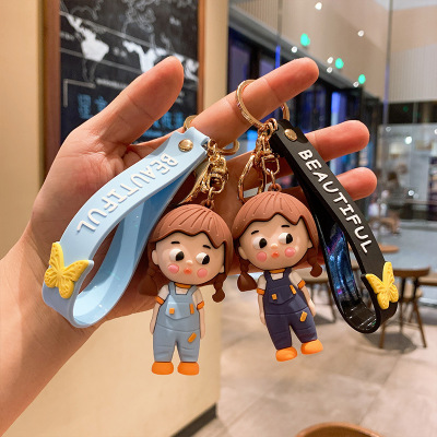 女生可爱卡通硅胶钥匙扣挂件书包挂饰玩偶包包汽车个性创意钥匙链