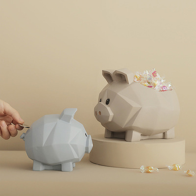 定制牛年儿童存钱罐 厂家创意卡通树脂北欧装饰摆件家居摆设